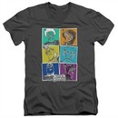 SuperMansion Slim Fit V-Neck Shirt Comic Charcoal T-Shirt