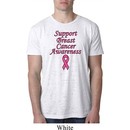 Support Breast Cancer Awareness Burnout T-shirt