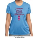 Support Breast Cancer Awareness Ladies Dry Wicking T-shirt