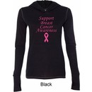 Support Breast Cancer Awareness Ladies Tri Blend Hoodie