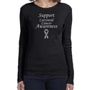 Support Carcinoid Cancer Awareness Ladies Long Sleeve