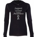 Support Carcinoid Cancer Awareness Ladies Tri Blend Hoodie