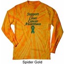 Support Liver Cancer Awareness Long Sleeve Tie Dye Shirt