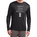 Support Lung Cancer Awareness Dry Wicking Long Sleeve