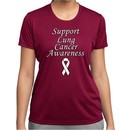 Support Lung Cancer Awareness Ladies Dry Wicking T-shirt
