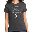Support Lung Cancer Awareness Ladies T-shirt