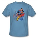 Superman Kids T-shirt Up Up And Away Youth Carolina Blue Tee