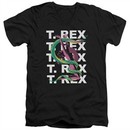 T.Rex Shirt Slim Fit V-Neck Snake Black T-Shirt