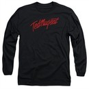 Ted Nugent Long Sleeve Shirt Distress Logo Black Tee T-Shirt