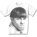 Three Stooges T-shirt Moe Big Face Adult Funny White Tee Shirt
