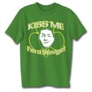 Three Stooges T-shirt Curly Kiss Me Irish Shamrock Adult Tee Shirt