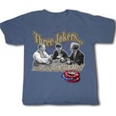 Three Stooges T-shirt Three Jokers Adult Funny Blue Tee Shirt