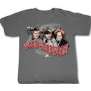 Three Stooges T-shirt Funny Woob Woob Woob Adult Grey Tee Shirt