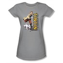 Adventures Of Tintin Juniors T-Shirt Come On Snowy Silver Tee Shirt