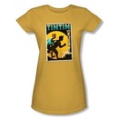 The Adventures Of Tintin Juniors T-Shirt Tintin & Snowy Flyer Gold Tee