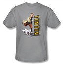 The Adventures Of Tintin Kids T-Shirt ? Come On Snowy Silver Tee Shirt