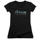 The Affair Juniors V Neck Shirt Logo Black T-Shirt