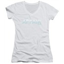 The Affair Juniors V Neck Shirt Logo White T-Shirt