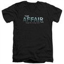 The Affair Slim Fit V-Neck Shirt Logo Black T-Shirt
