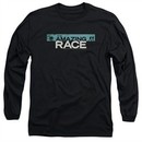 The Amazing Race Long Sleeve Shirt Bar Logo Black Tee T-Shirt