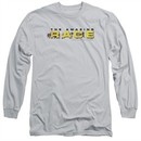 The Amazing Race Long Sleeve Shirt Running Logo Silver Tee T-Shirt