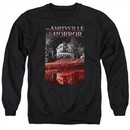 The Amityville Horror Sweatshirt Cold Red Adult Black Sweat Shirt