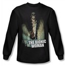The Bionic Woman Shirt Motion Blur Long Sleeve Black Tee T-Shirt