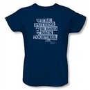 The Blues Brothers Ladies T-shirt Movie Band Back Navy Blue Tee Shirt