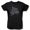 The Blues Brothers Ladies T-shirt Movie It's Dark Black Tee Shirt
