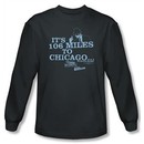 The Blues Brothers Long Sleeve T-shirt Movie Chicago Charcoal Shirt