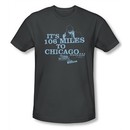 The Blues Brothers Slim Fit T-shirt Movie Chicago Adult Charcoal Shirt