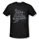 The Blues Brothers T-shirt Movie It's Dark Black Slim Fit Tee Shirt
