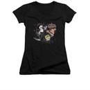The Grim Adventures Of Billy & Mandy Shirt Juniors V Neck Splatter Cast Black Tee T-Shirt