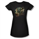 The Hobbit Desolation Of Smaug Shirt Juniors Baddies Black Tee T-Shirt