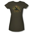 The Hobbit Desolation Of Smaug Shirt Juniors Tauriel Military Green Tee T-Shirt
