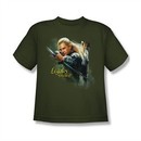 The Hobbit Desolation Of Smaug Shirt Kids Legolas Greenleaf Military Green Youth Tee T-Shirt