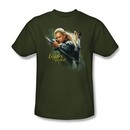 The Hobbit Desolation Of Smaug Shirt Legolas Greenleaf Adult Military Green Tee T-Shirt