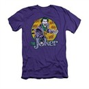 The Joker Shirt Slim Fit Cards Purple T-Shirt