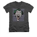The Joker Shirt Slim Fit V-Neck HA HA HAAA Charcoal T-Shirt