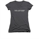 The Last Ship Shirt Juniors V Neck Logo Charcoal T-Shirt