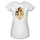 Lord Of The Rings Juniors T-Shirt Women Of Middle Earth White Shirt