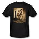 The Lord Of The Rings Kids T-Shirt Towers Movie Poster Black Youth Tee