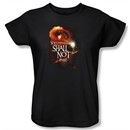 Lord Of The Rings Ladies T-Shirt You Shall Not Pass Black Tee