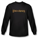 The Lord Of The Rings Long Sleeve T-Shirt LOTR Logo Black Tee Shirt