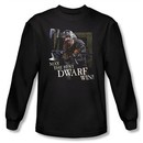 Lord Of The Rings Long Sleeve T-Shirt Best Dwarf Black Tee