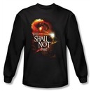 The Lord Of The Rings Long Sleeve T-Shirt You Shall Not Pass Black Tee