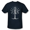 The Lord Of The Rings T-Shirt Tree Of Gondor Adult Navy Blue Tee Shirt