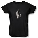 The Lord Of The Rings Ladies T-Shirt Hand Of Saruman Black Tee