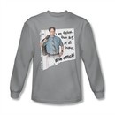 The Office Shirt Dwight Faster Long Sleeve Silver T-Shirt