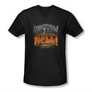 The Pick Of Destiny Shirt Slim Fit V Neck Metal! Black Tee T-Shirt